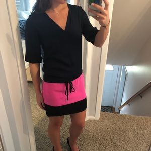 DVF color block dress